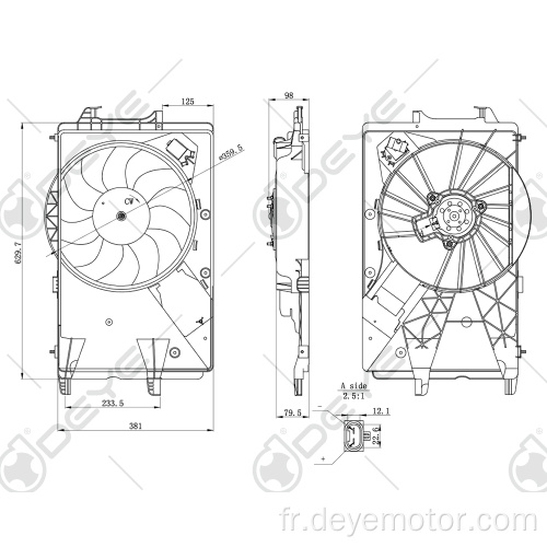 Nouveau moteur de ventilateur de refroidissement de radiateur pour FIAT